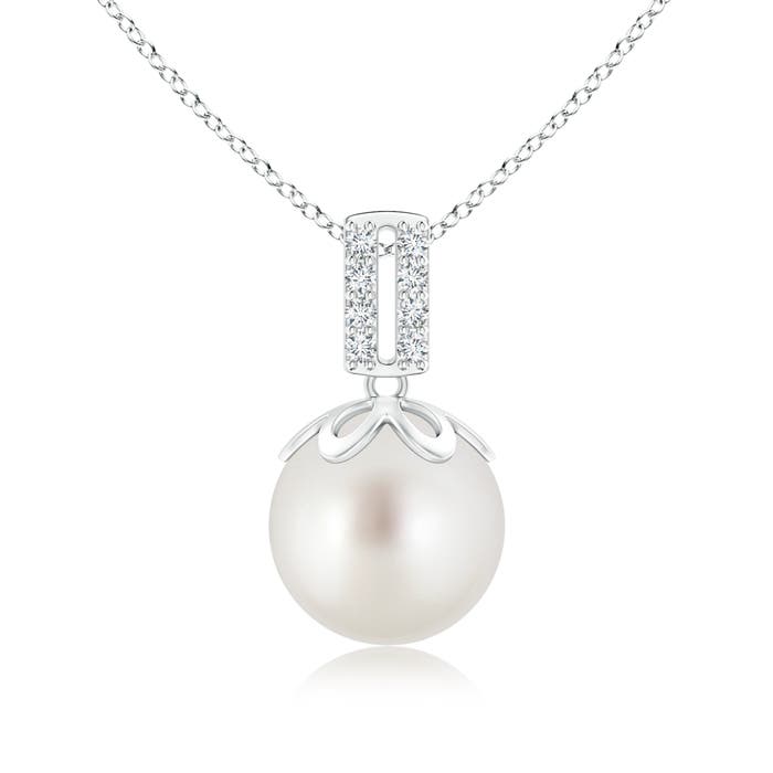 AAA - South Sea Cultured Pearl / 7.28 CT / 14 KT White Gold