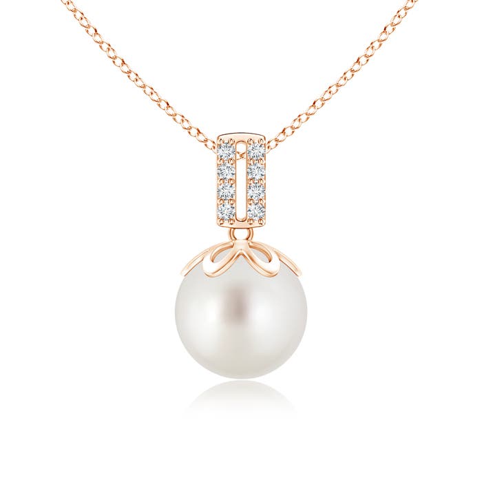 AAA - South Sea Cultured Pearl / 5.31 CT / 14 KT Rose Gold