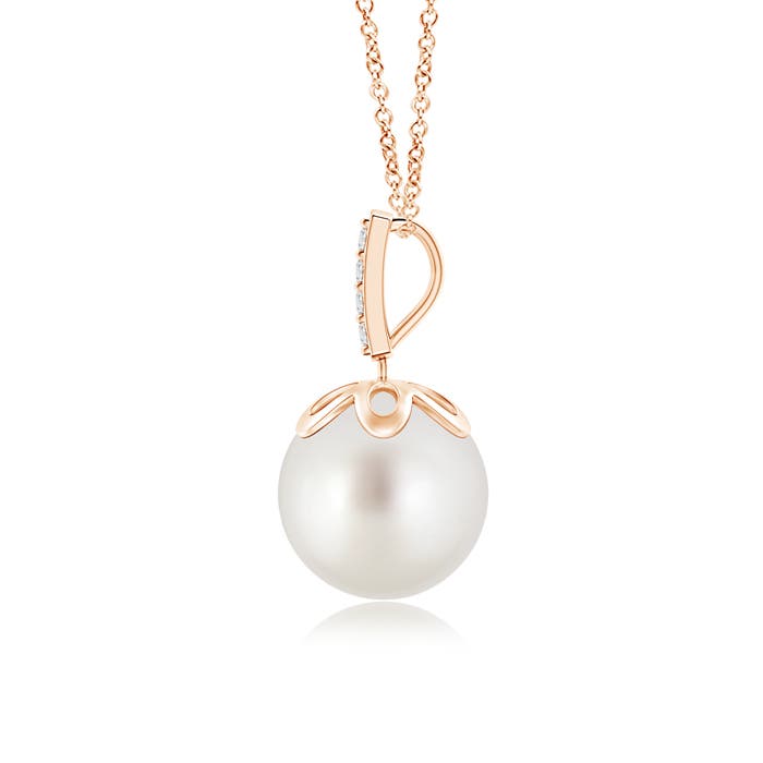 AAA - South Sea Cultured Pearl / 5.31 CT / 14 KT Rose Gold