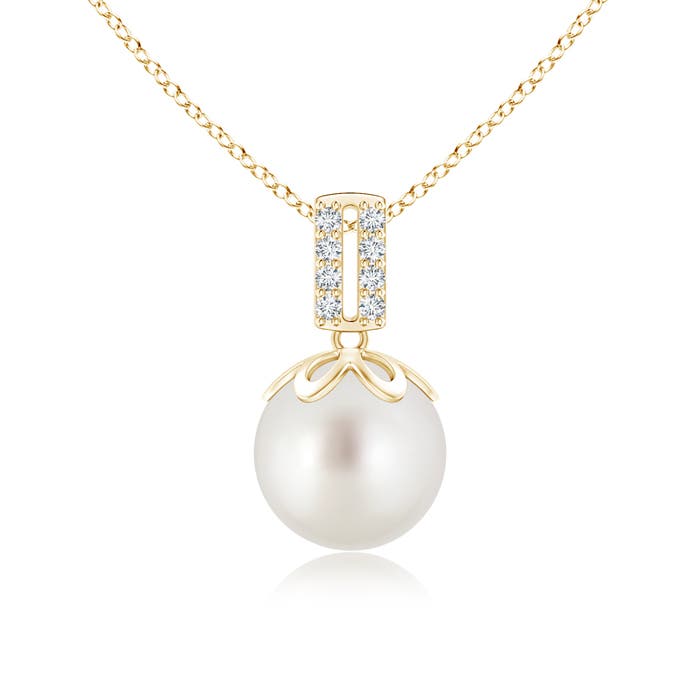 AAA - South Sea Cultured Pearl / 5.31 CT / 14 KT Yellow Gold