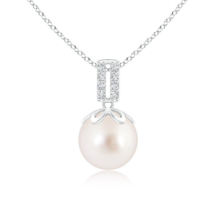 AAAA - South Sea Cultured Pearl / 5.31 CT / 14 KT White Gold