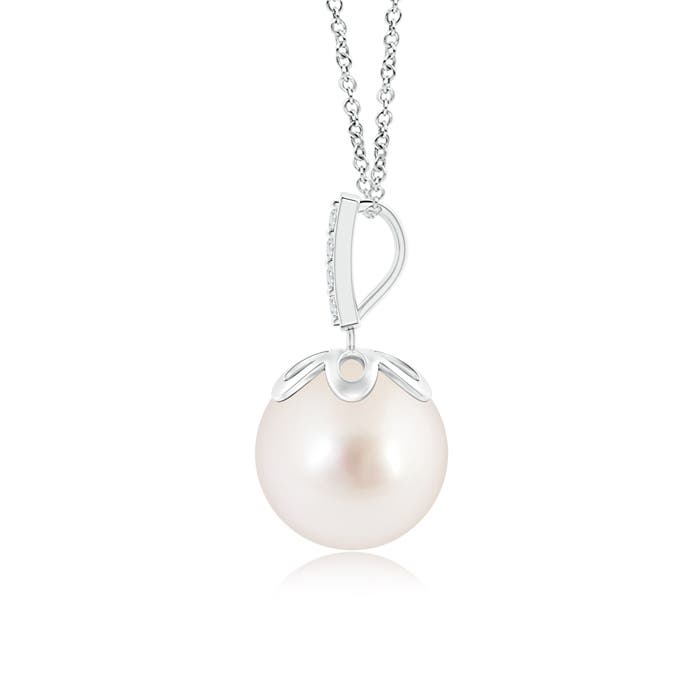 AAAA - South Sea Cultured Pearl / 5.31 CT / 14 KT White Gold