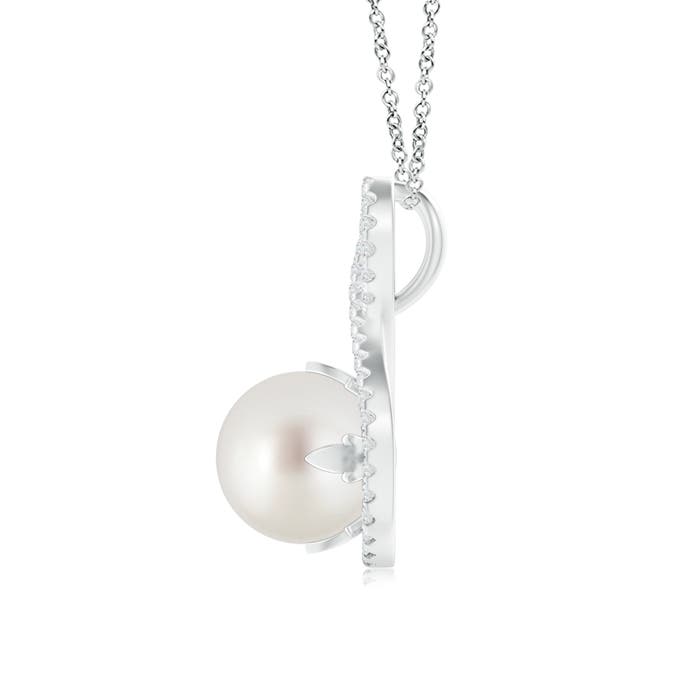 AAA - South Sea Cultured Pearl / 5.48 CT / 14 KT White Gold