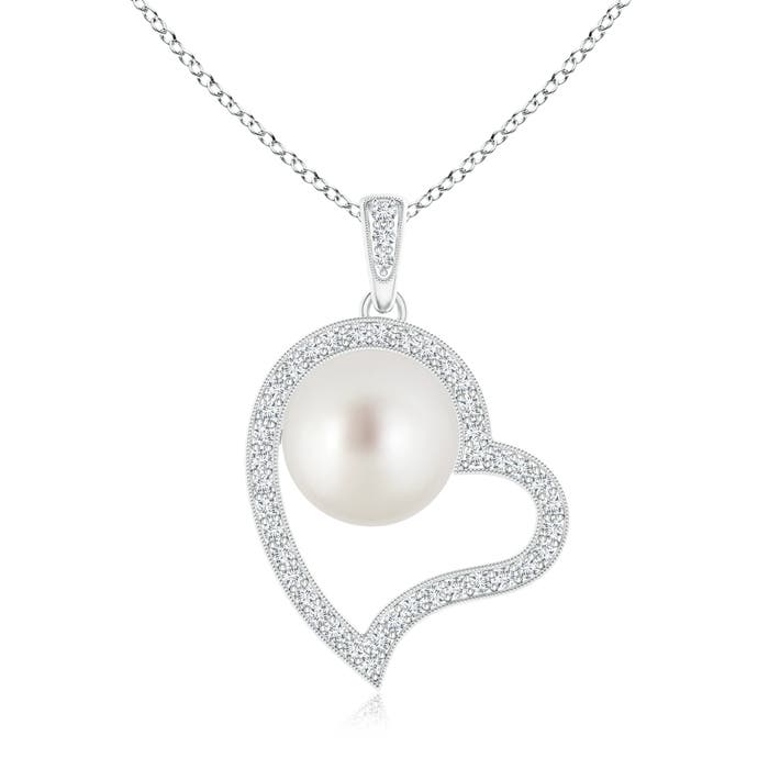 AAA - South Sea Cultured Pearl / 7.55 CT / 14 KT White Gold