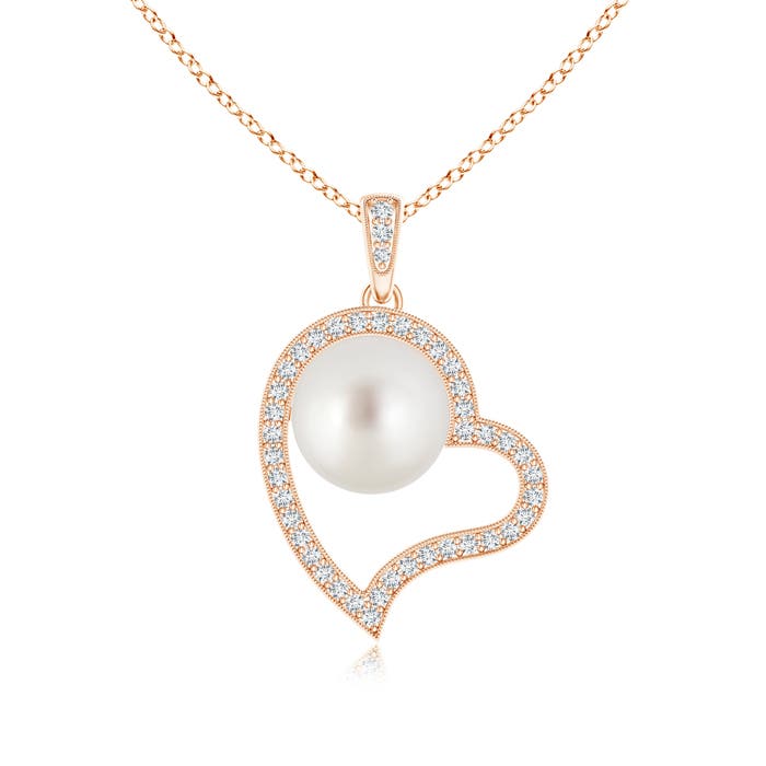 AAA - South Sea Cultured Pearl / 5.51 CT / 14 KT Rose Gold