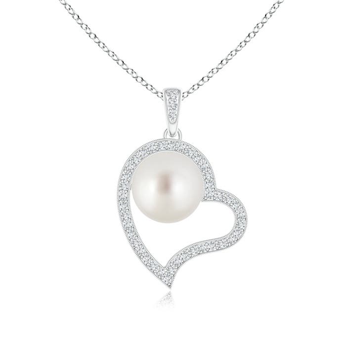 AAA - South Sea Cultured Pearl / 5.51 CT / 14 KT White Gold