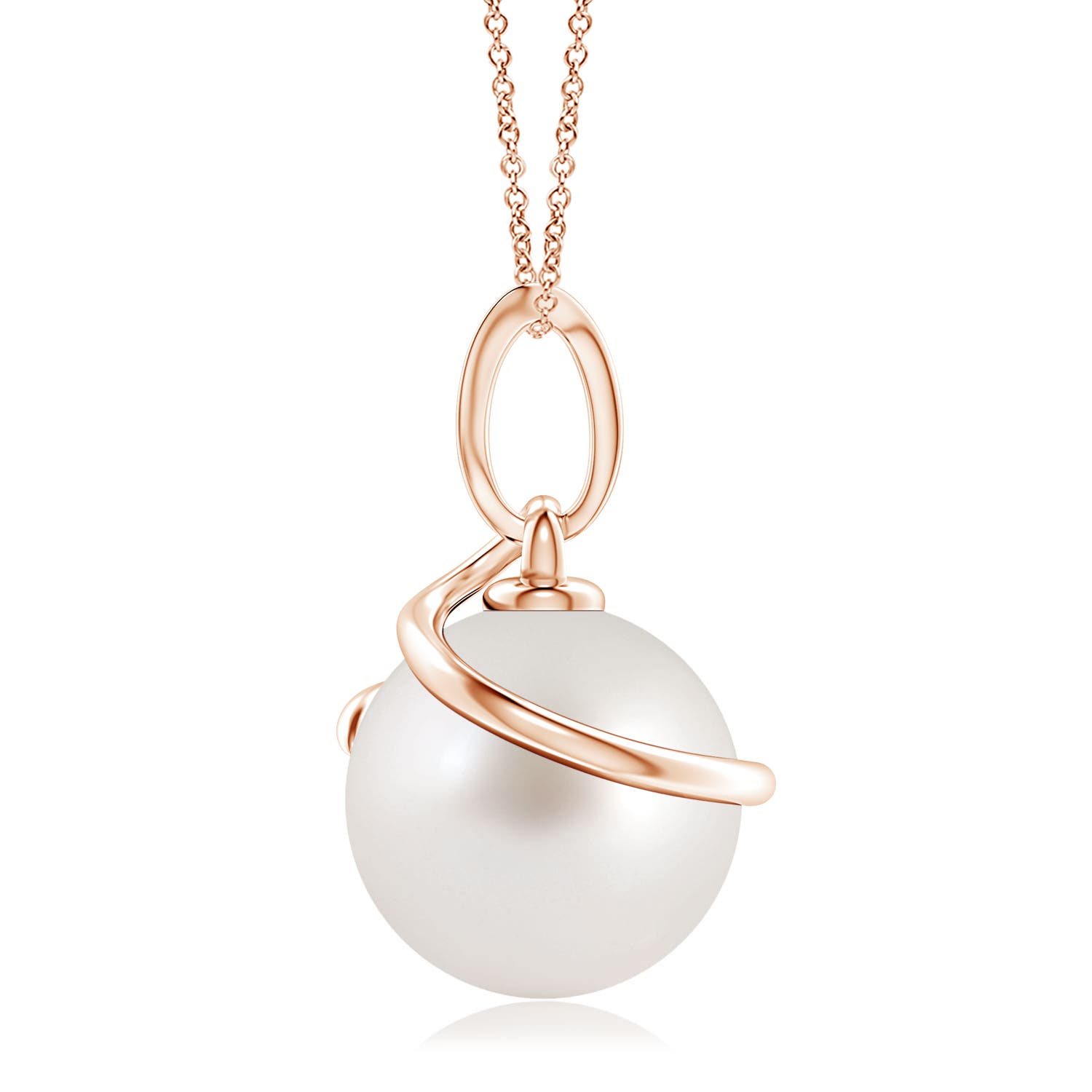 AAA - South Sea Cultured Pearl / 7.23 CT / 14 KT Rose Gold