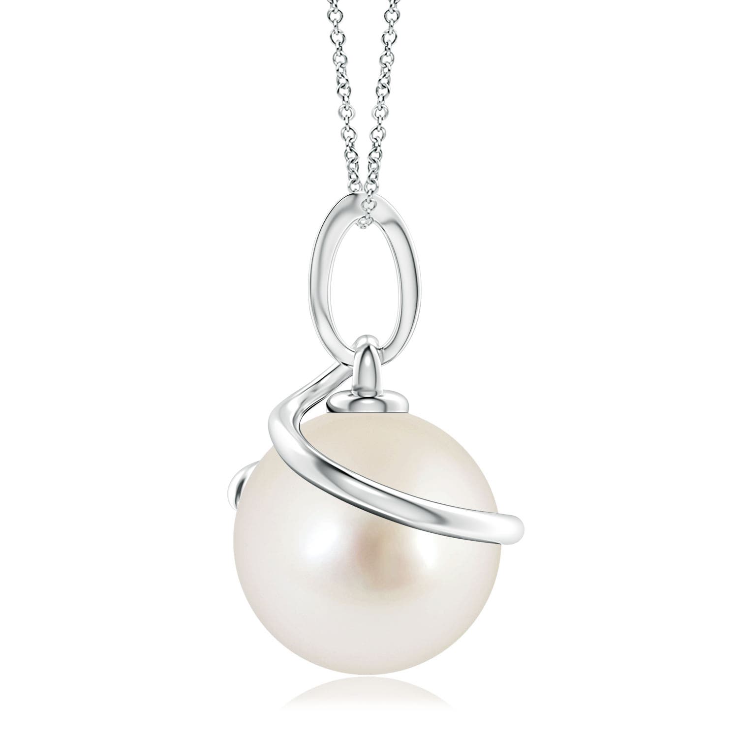 AAAA - South Sea Cultured Pearl / 7.23 CT / 14 KT White Gold