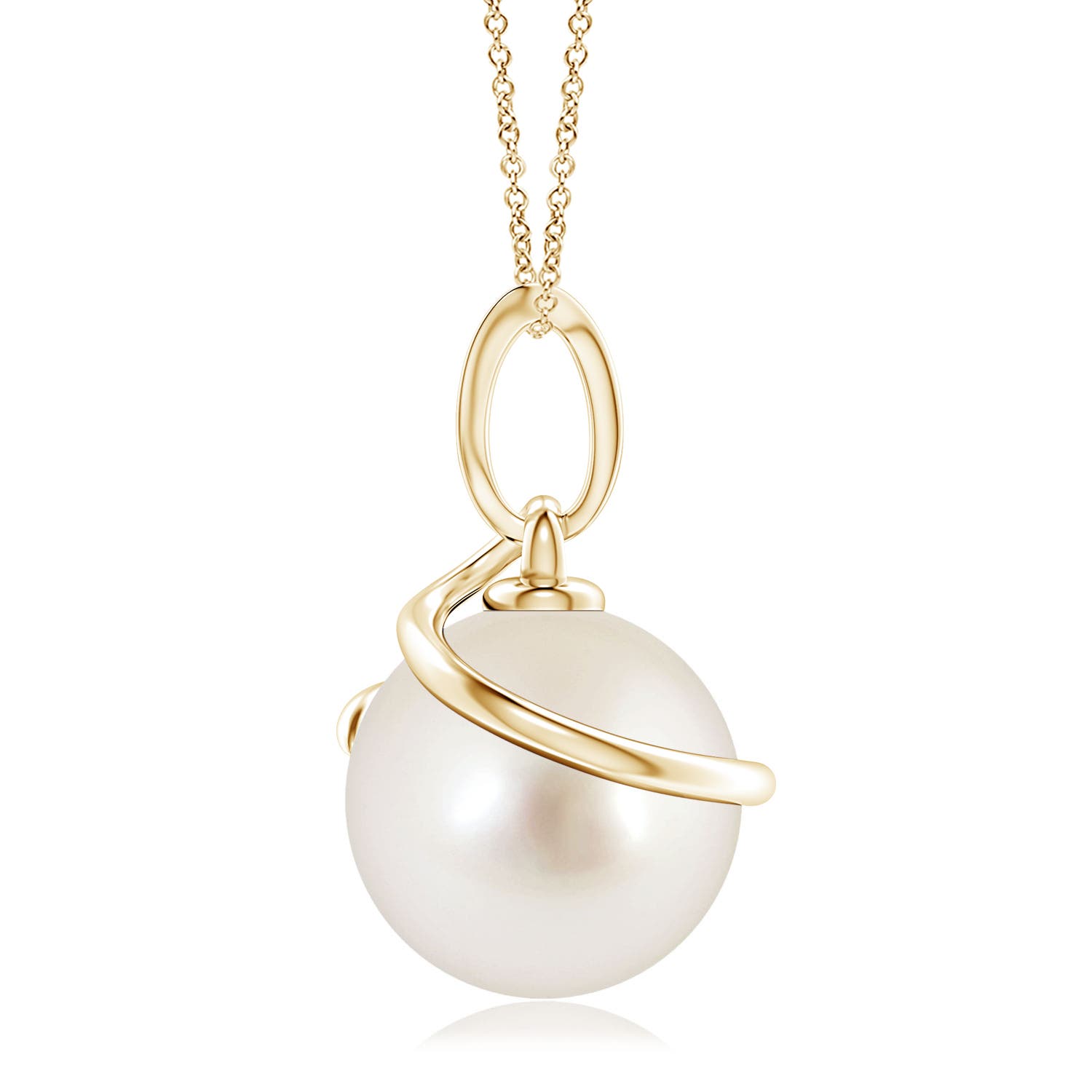 AAAA - South Sea Cultured Pearl / 7.23 CT / 14 KT Yellow Gold