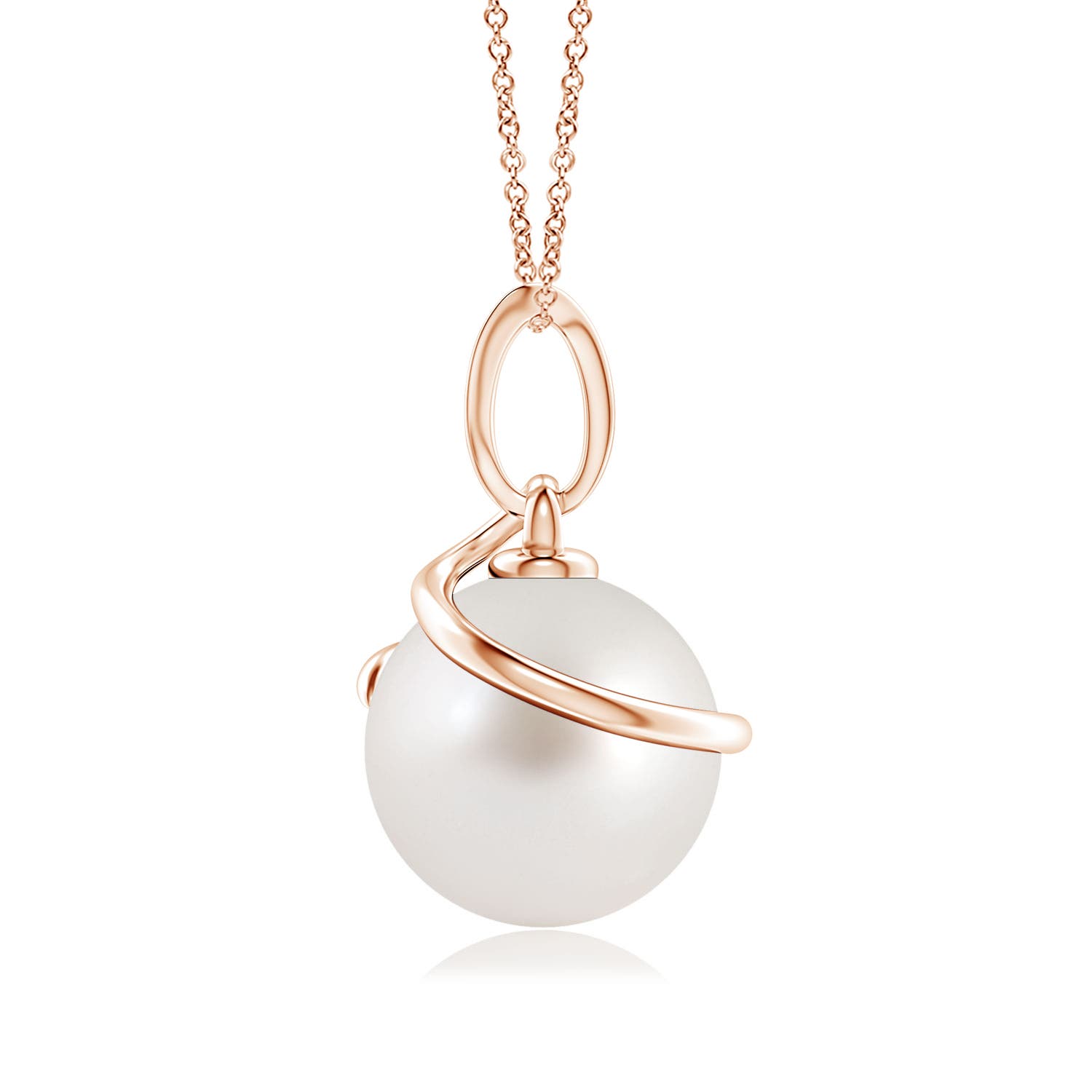 AAA - South Sea Cultured Pearl / 5.27 CT / 14 KT Rose Gold