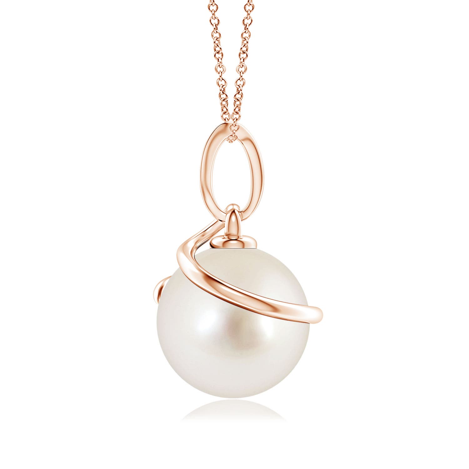 AAAA - South Sea Cultured Pearl / 5.27 CT / 14 KT Rose Gold