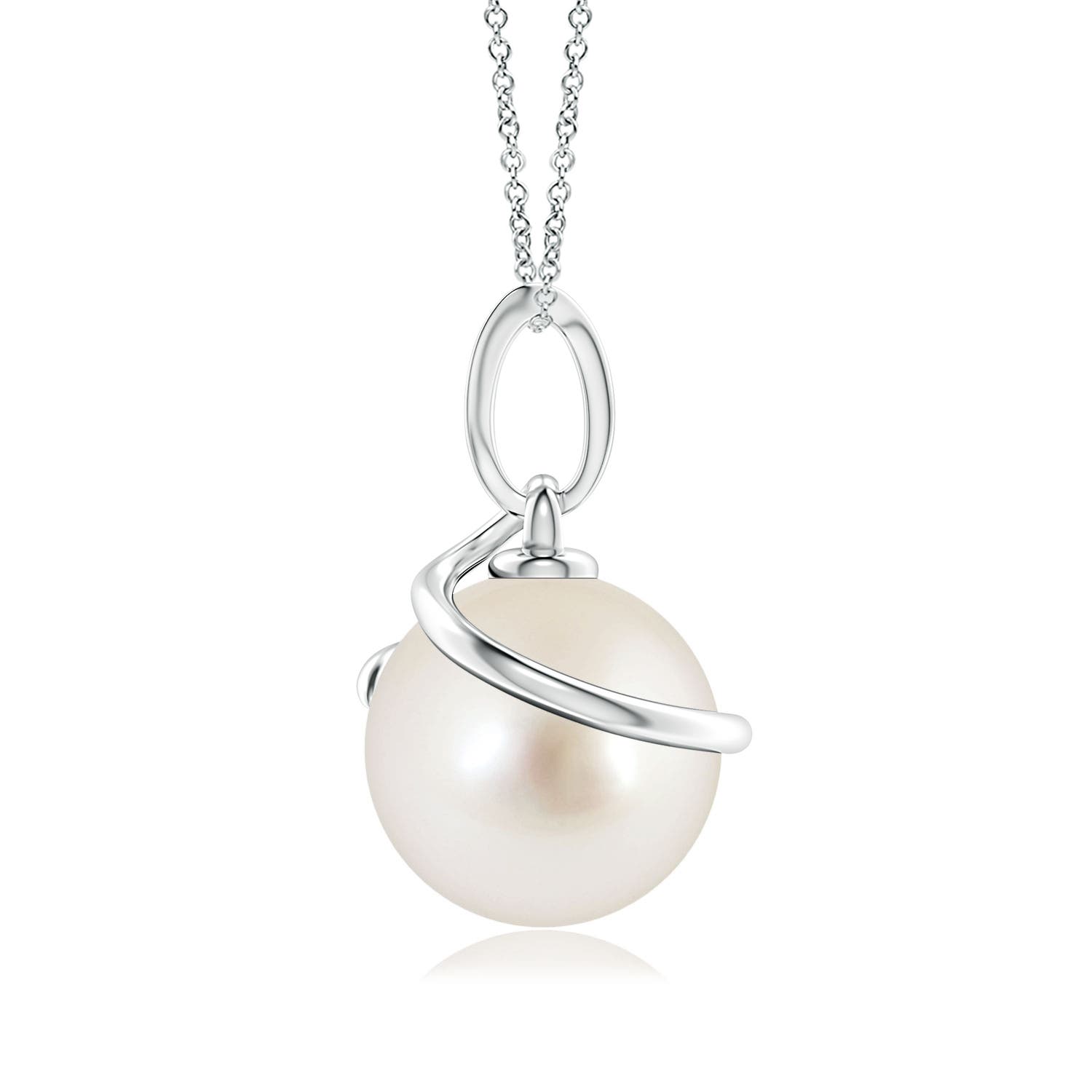 AAAA - South Sea Cultured Pearl / 5.27 CT / 14 KT White Gold