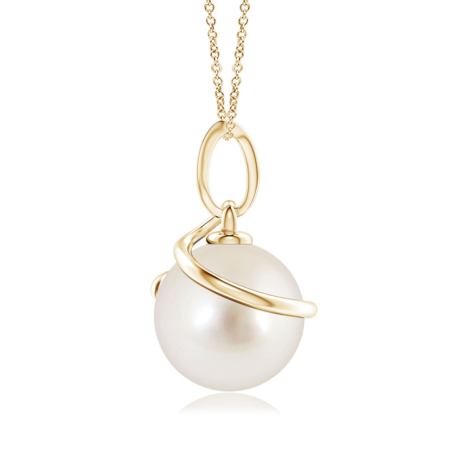 AAAA - South Sea Cultured Pearl / 5.27 CT / 14 KT Yellow Gold