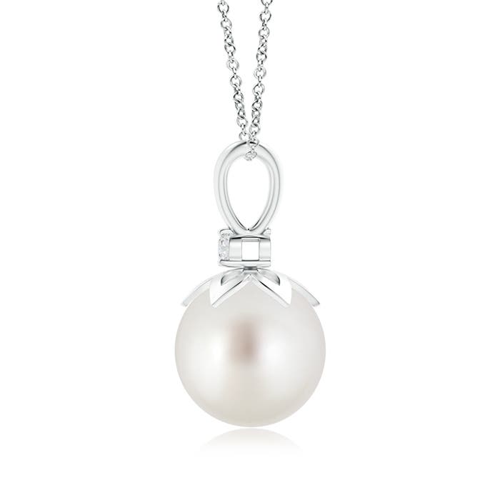 AAA - South Sea Cultured Pearl / 7.24 CT / 14 KT White Gold