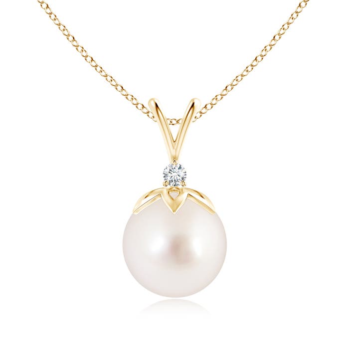 AAAA - South Sea Cultured Pearl / 7.24 CT / 14 KT Yellow Gold