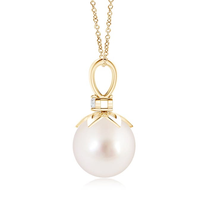 AAAA - South Sea Cultured Pearl / 7.24 CT / 14 KT Yellow Gold