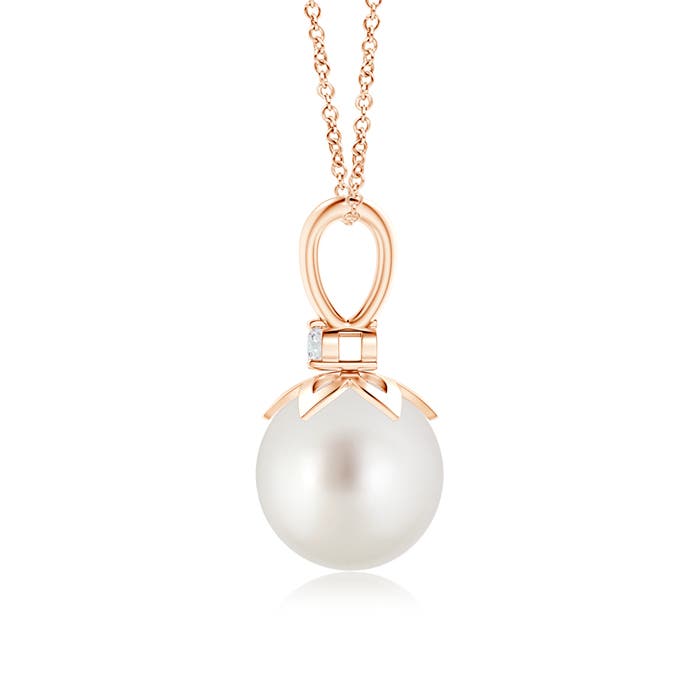 AAA - South Sea Cultured Pearl / 5.29 CT / 14 KT Rose Gold