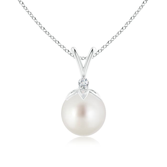 AAA - South Sea Cultured Pearl / 5.29 CT / 14 KT White Gold