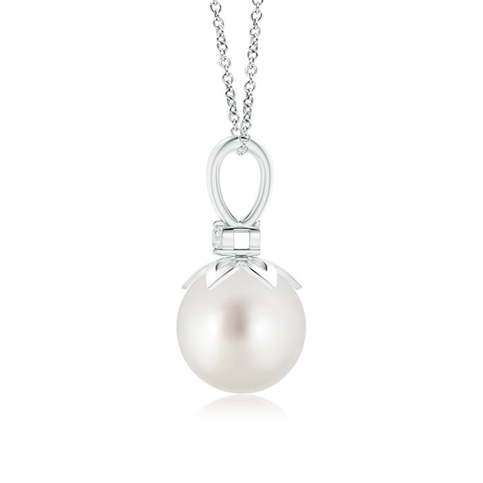 AAA - South Sea Cultured Pearl / 5.29 CT / 14 KT White Gold