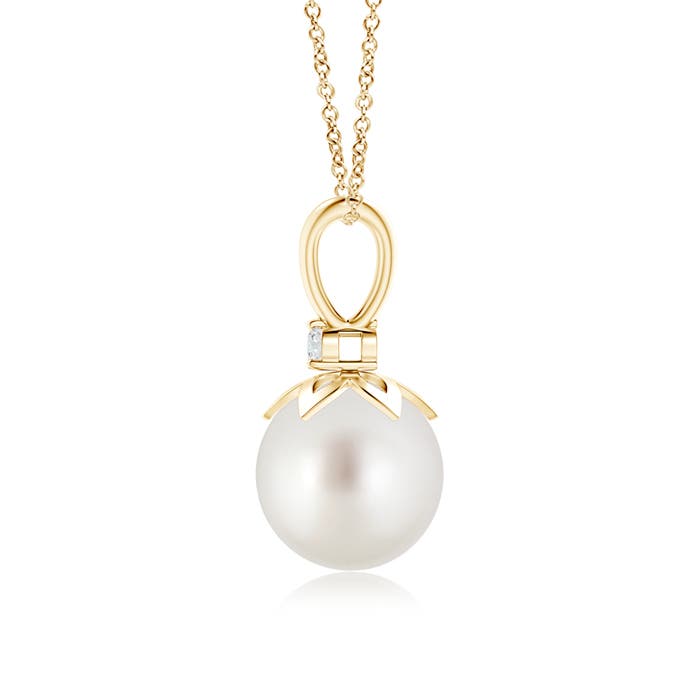 AAA - South Sea Cultured Pearl / 5.29 CT / 14 KT Yellow Gold