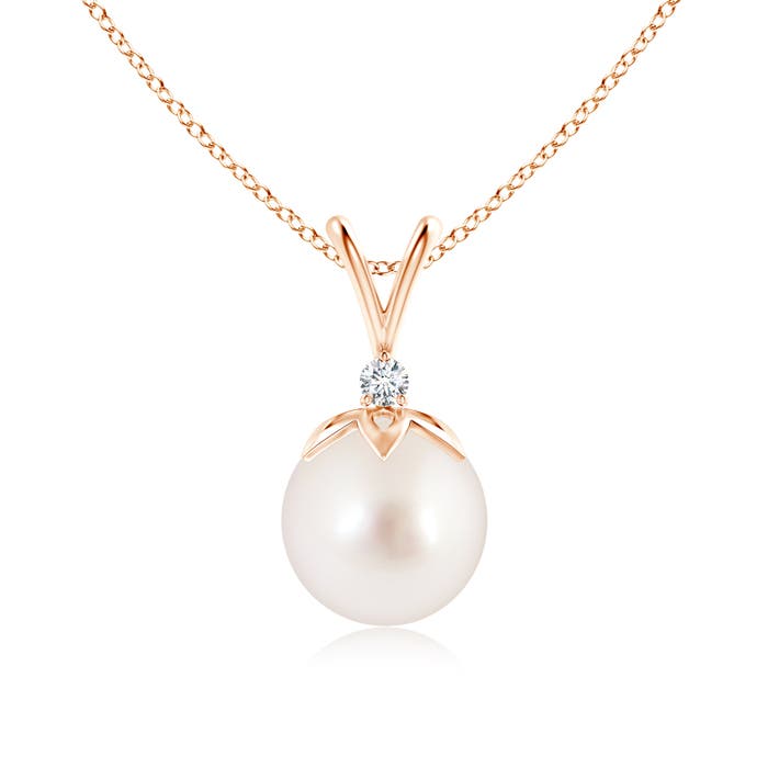 AAAA - South Sea Cultured Pearl / 5.29 CT / 14 KT Rose Gold