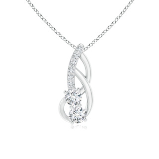 3mm GVS2 Double Diamond Loop Pendant in P950 Platinum