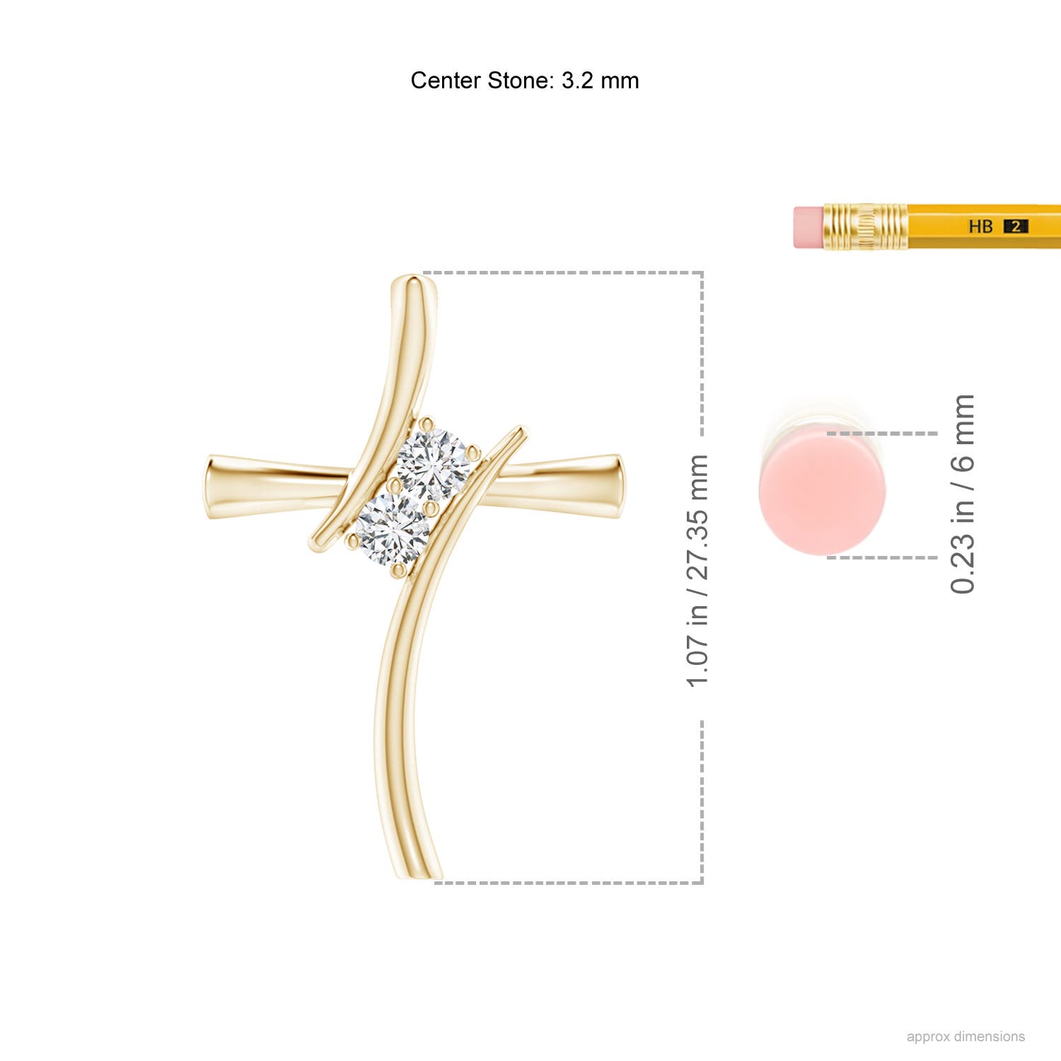 H, SI2 / 0.25 CT / 14 KT Yellow Gold