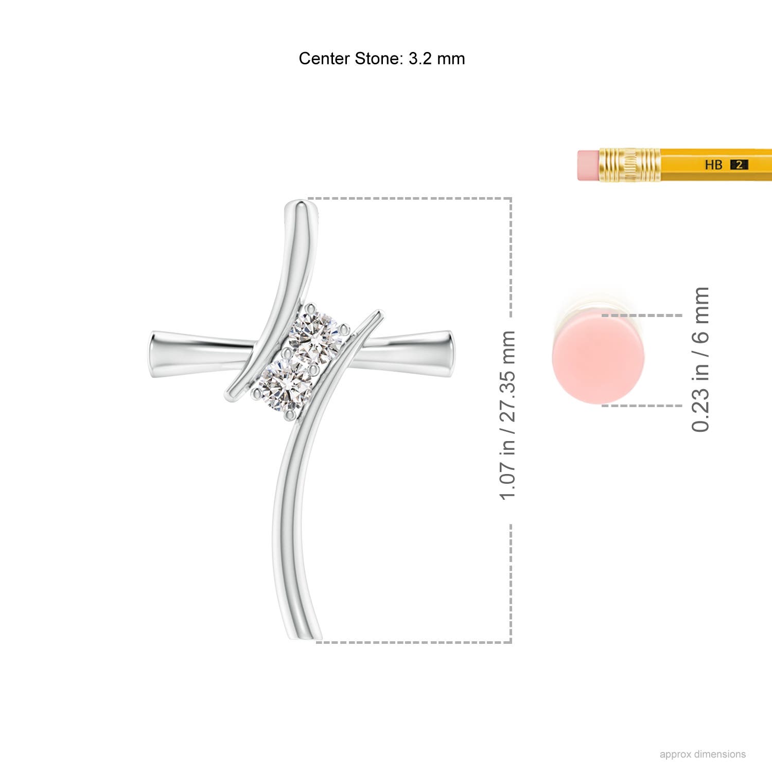 I-J, I1-I2 / 0.25 CT / 14 KT White Gold