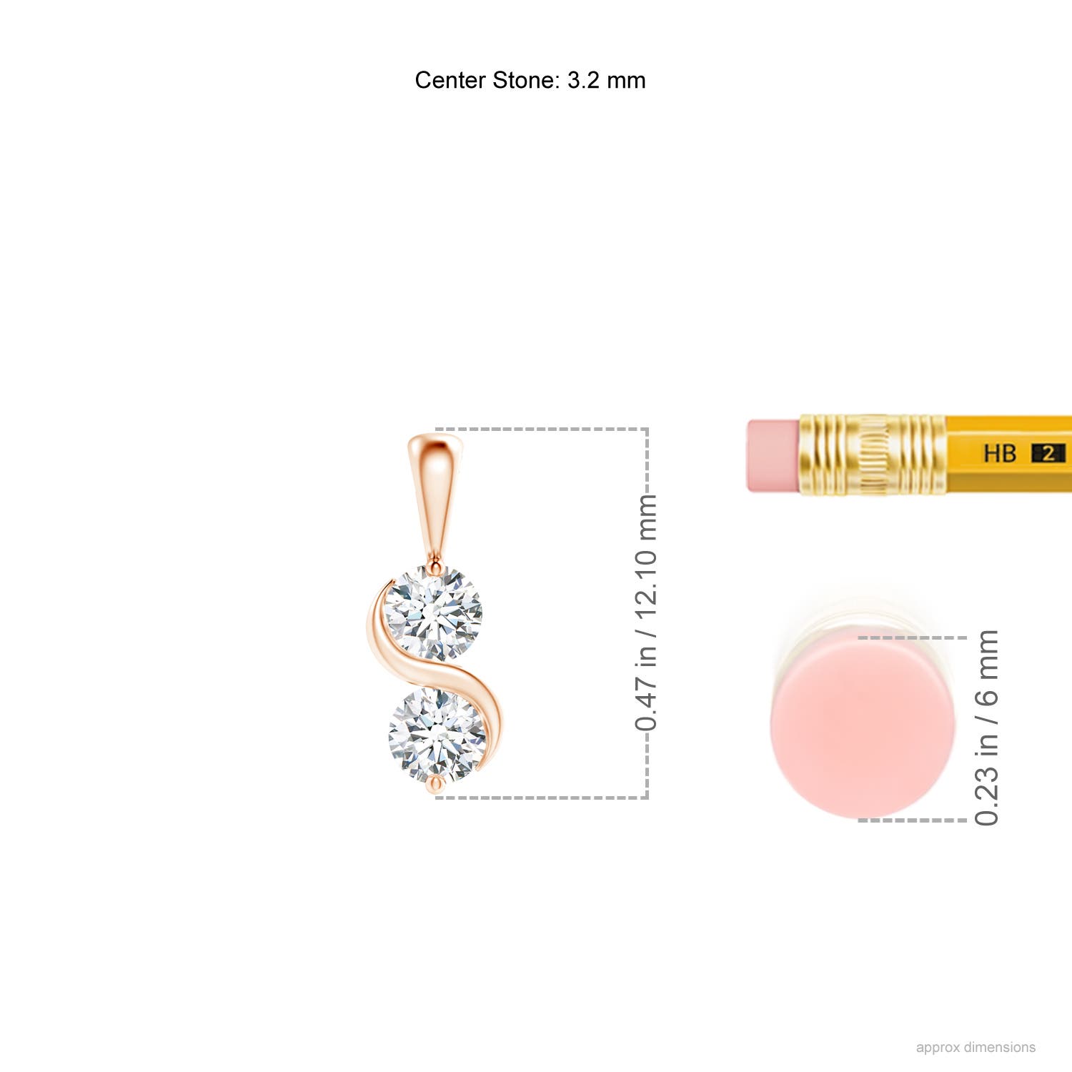 G, VS2 / 0.25 CT / 14 KT Rose Gold