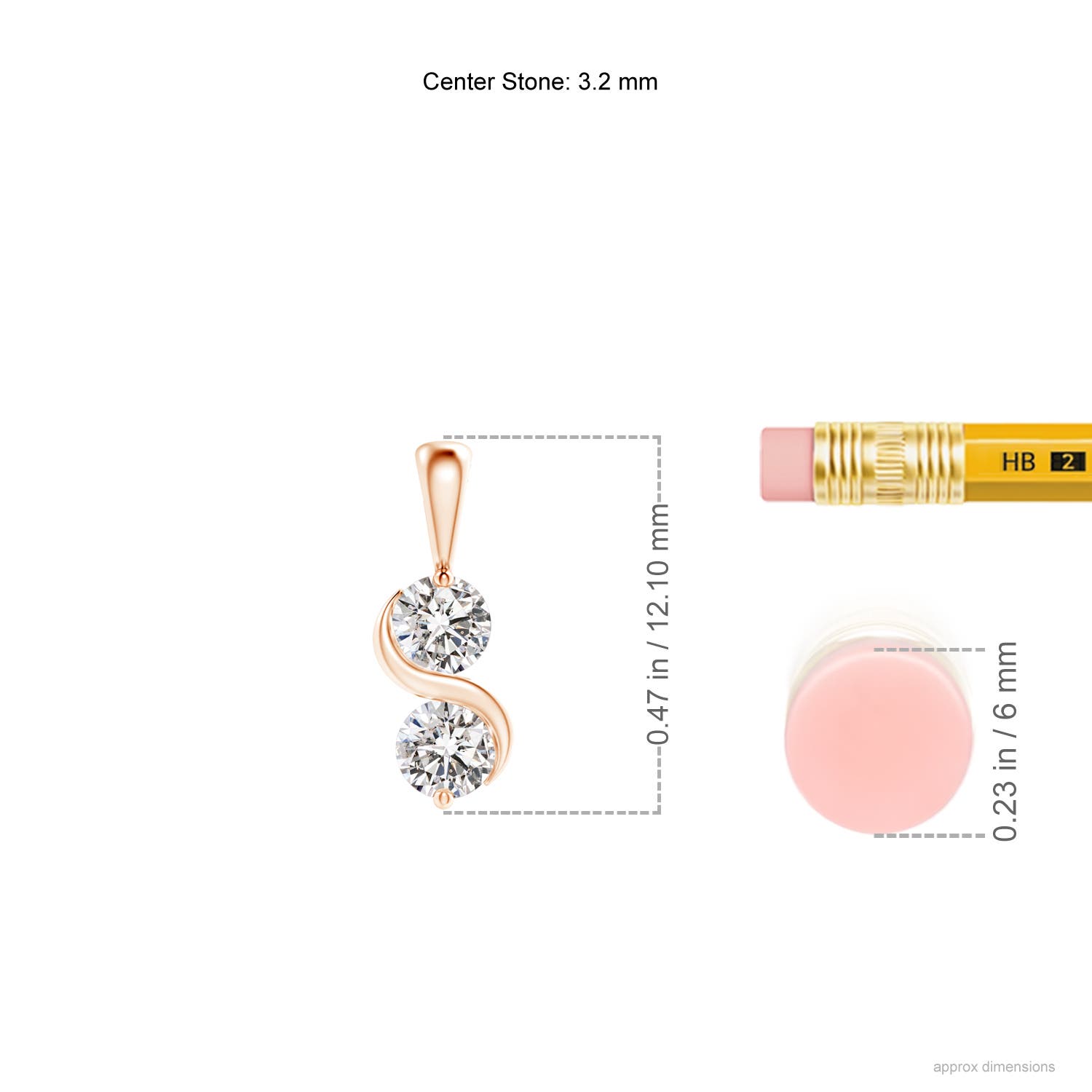 I-J, I1-I2 / 0.25 CT / 14 KT Rose Gold