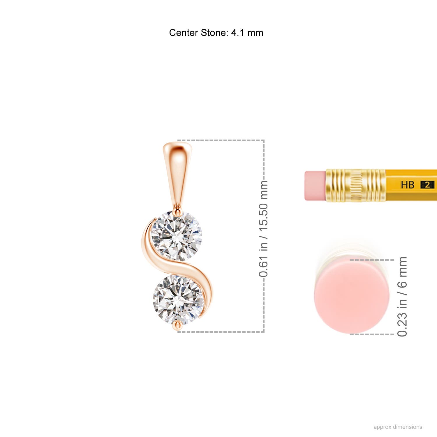 I-J, I1-I2 / 0.5 CT / 14 KT Rose Gold