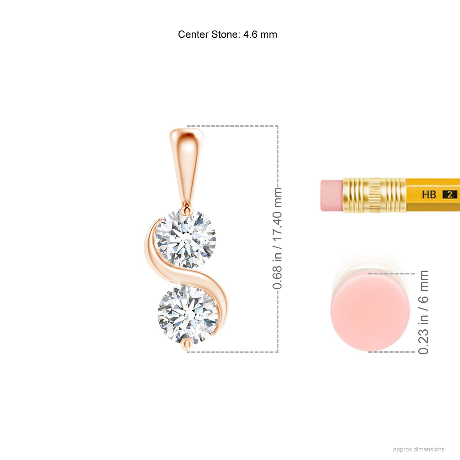 G, VS2 / 0.76 CT / 14 KT Rose Gold