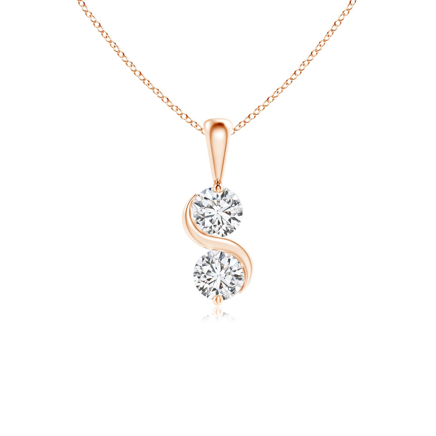 H, SI2 / 0.76 CT / 14 KT Rose Gold