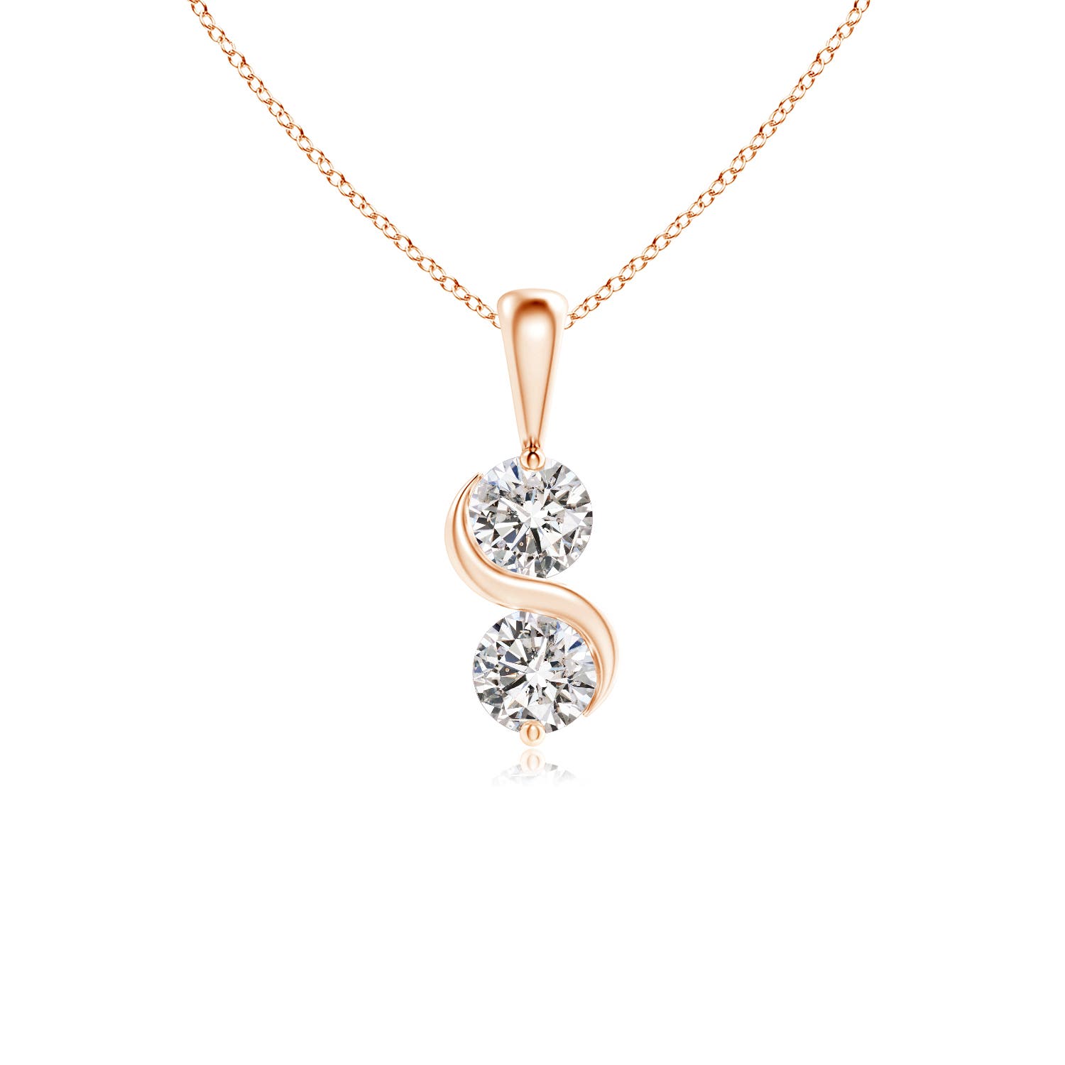 I-J, I1-I2 / 0.76 CT / 14 KT Rose Gold