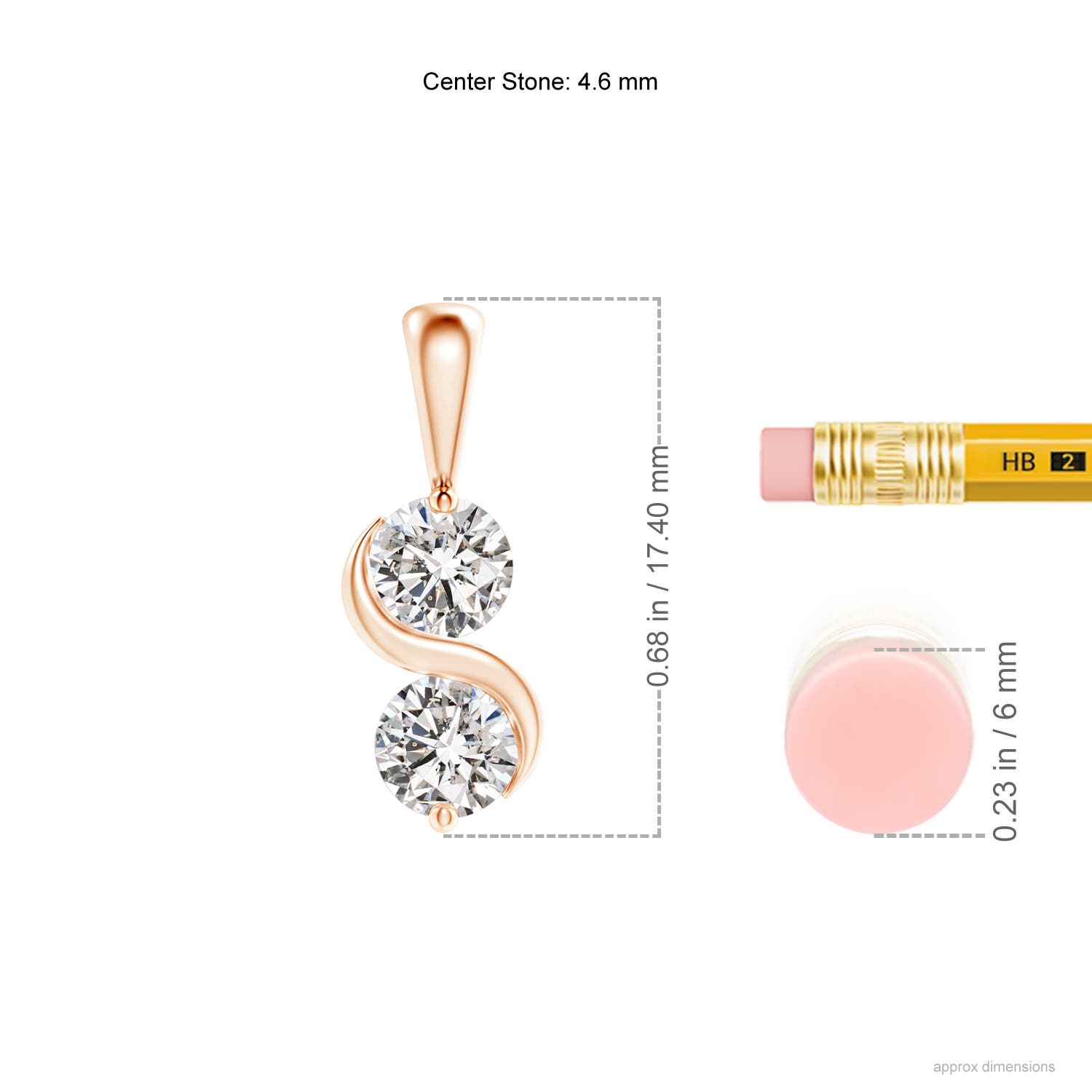 I-J, I1-I2 / 0.76 CT / 14 KT Rose Gold