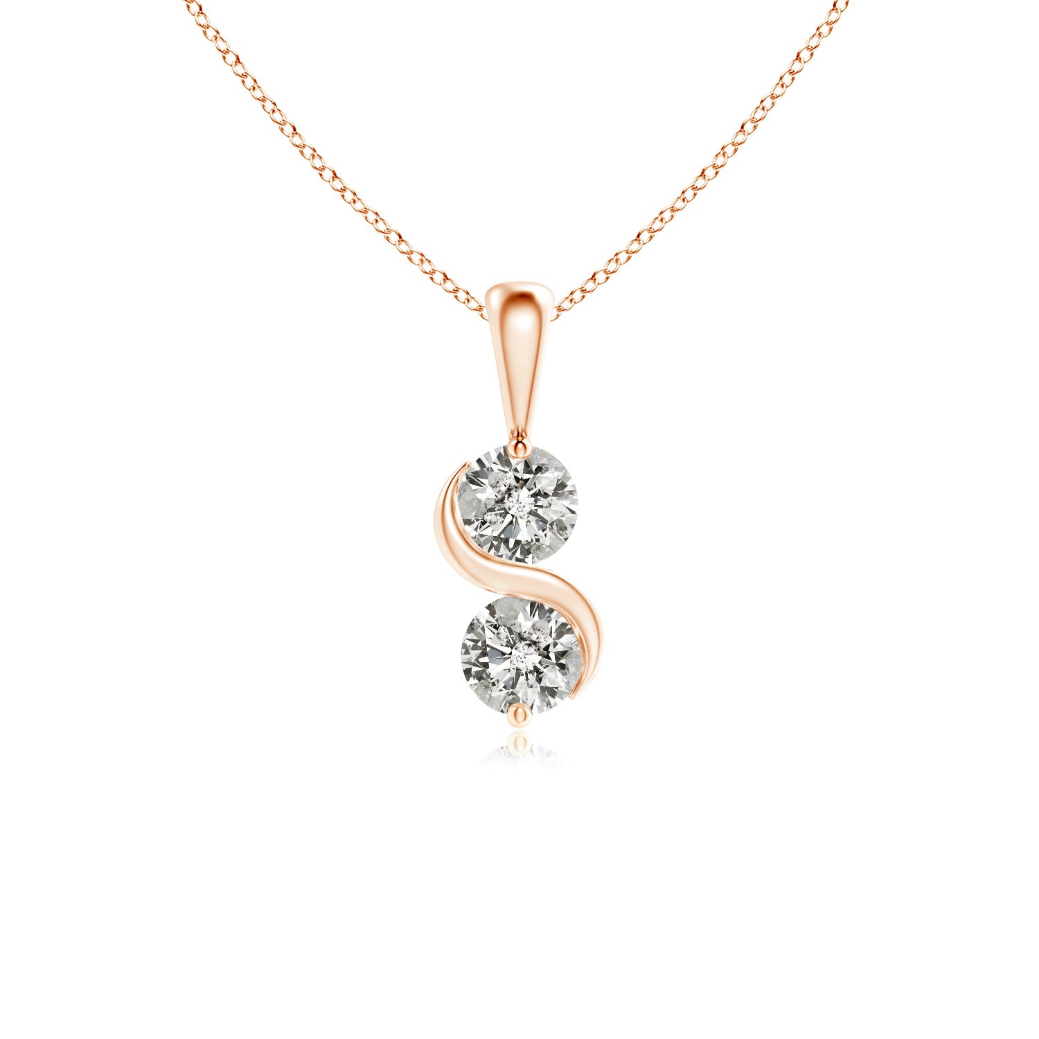 K, I3 / 0.76 CT / 14 KT Rose Gold