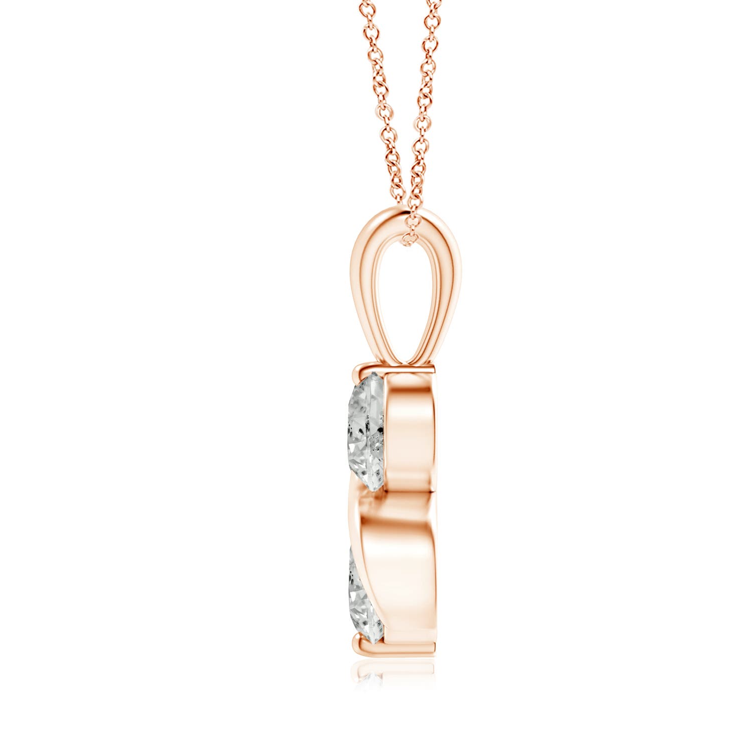 K, I3 / 0.76 CT / 14 KT Rose Gold