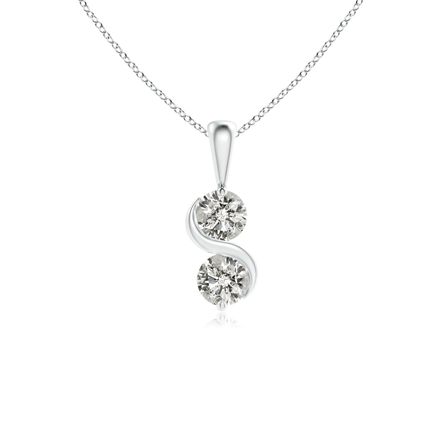 K, I3 / 0.76 CT / 14 KT White Gold