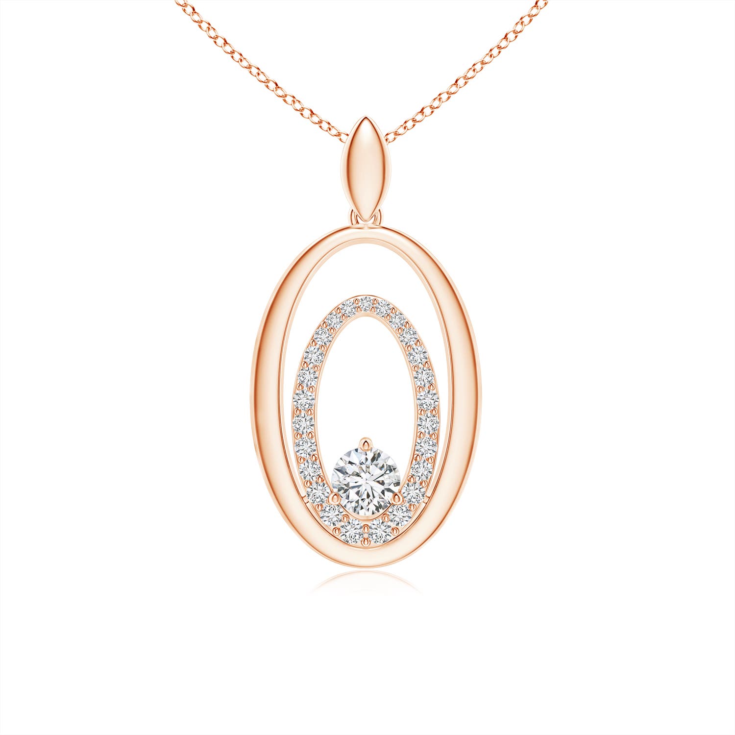 H, SI2 / 0.47 CT / 14 KT Rose Gold