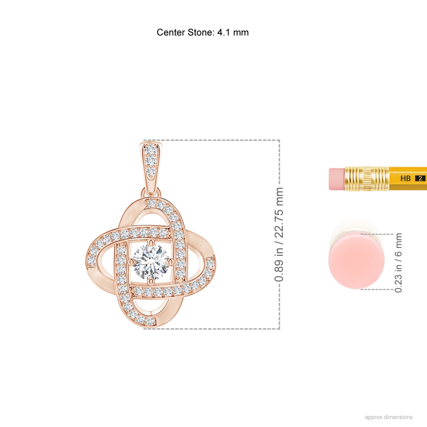 F-G, VS / 0.49 CT / 14 KT Rose Gold