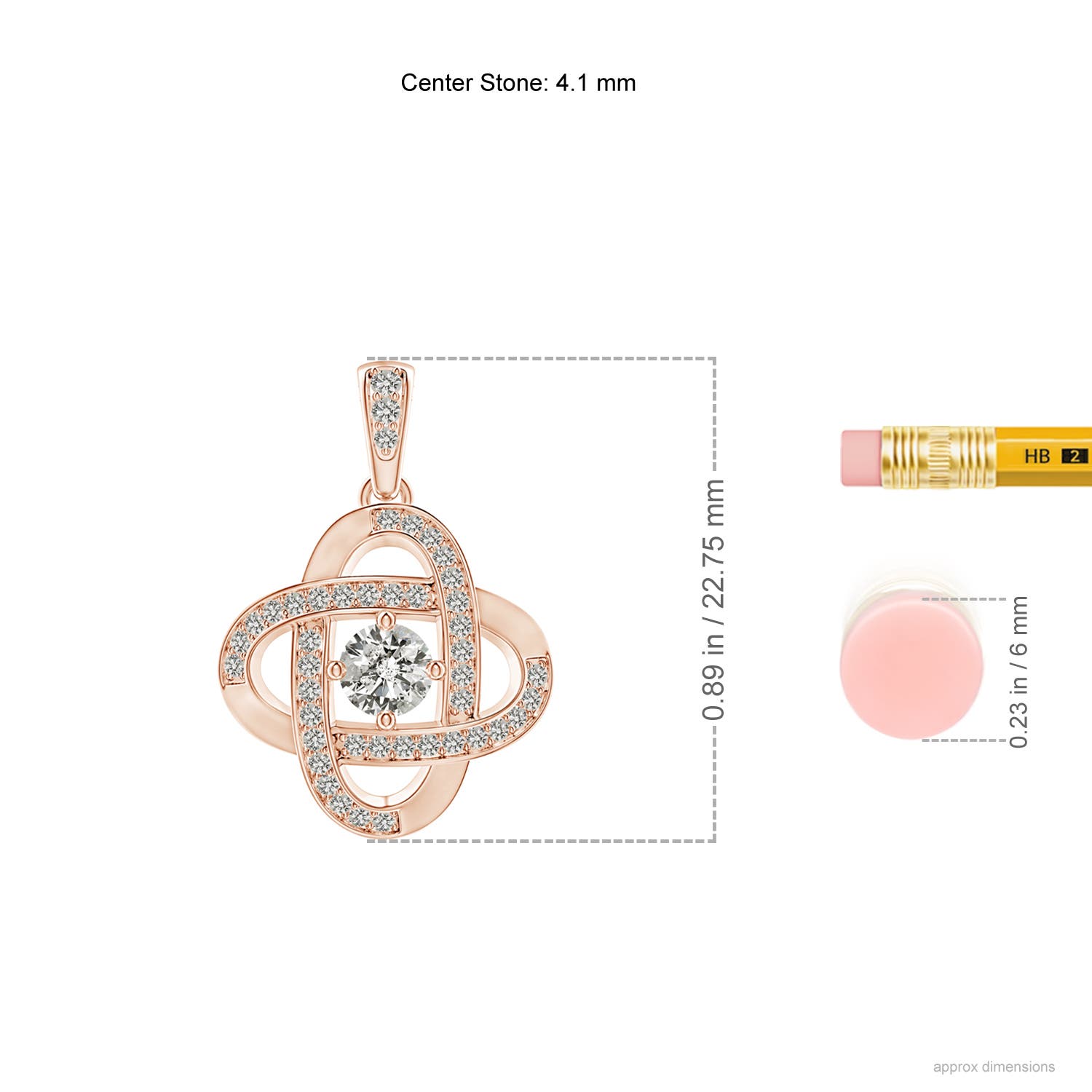 K, I3 / 0.49 CT / 14 KT Rose Gold