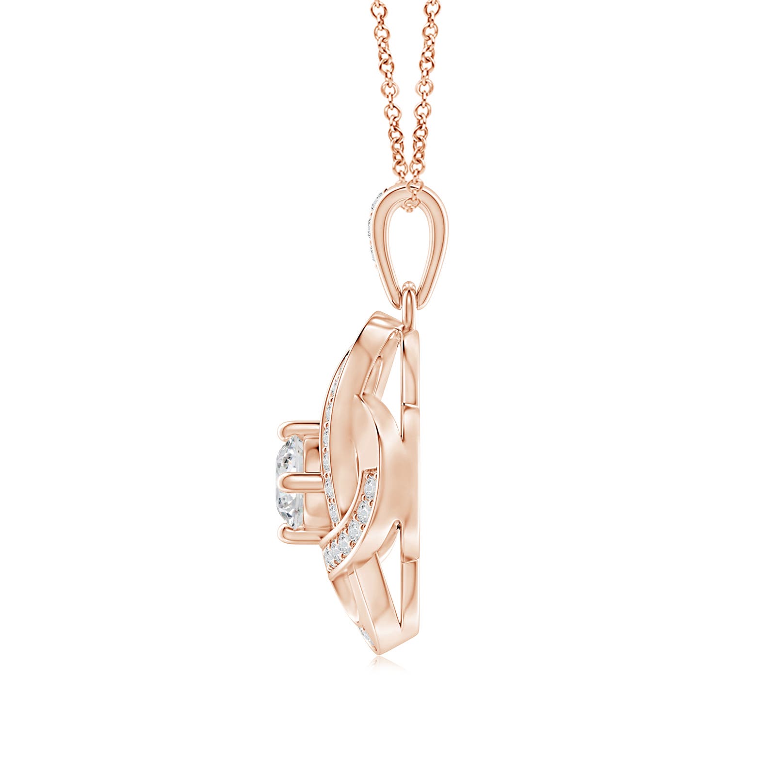 H, SI2 / 0.74 CT / 14 KT Rose Gold