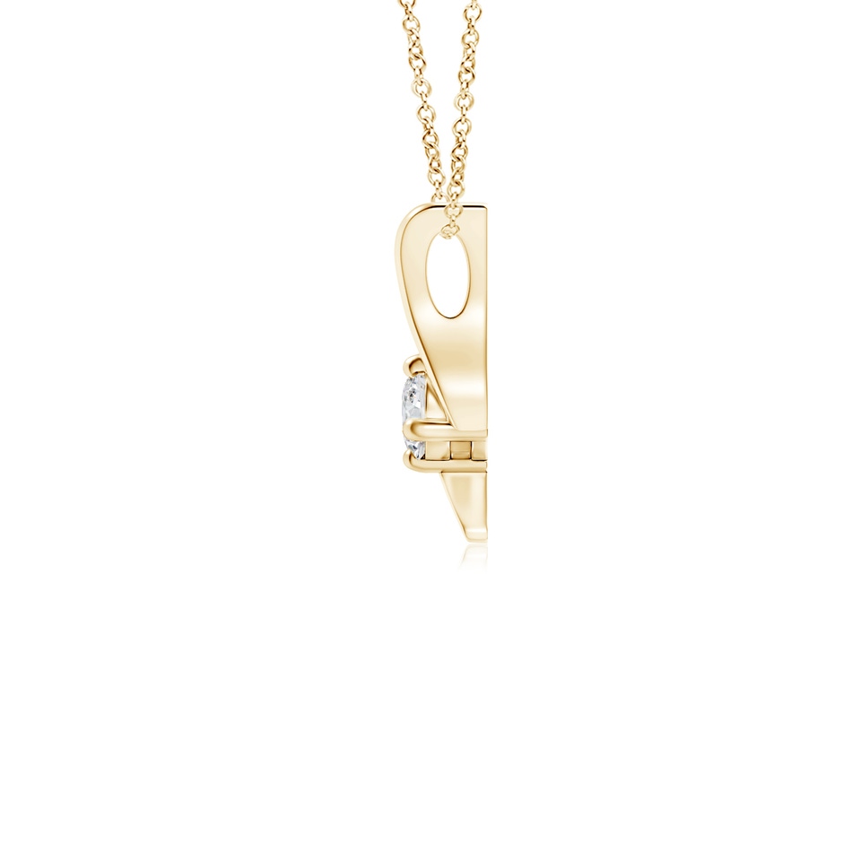 3mm HSI2 Prong-Set Diamond Solitaire Bypass Pendant in 10K Yellow Gold side 199