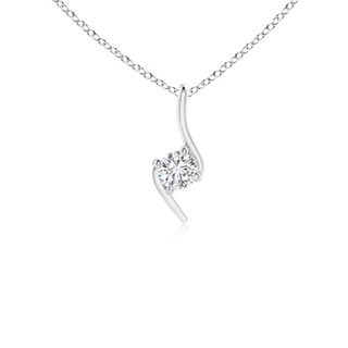 3mm HSI2 Prong-Set Diamond Solitaire Bypass Pendant in White Gold