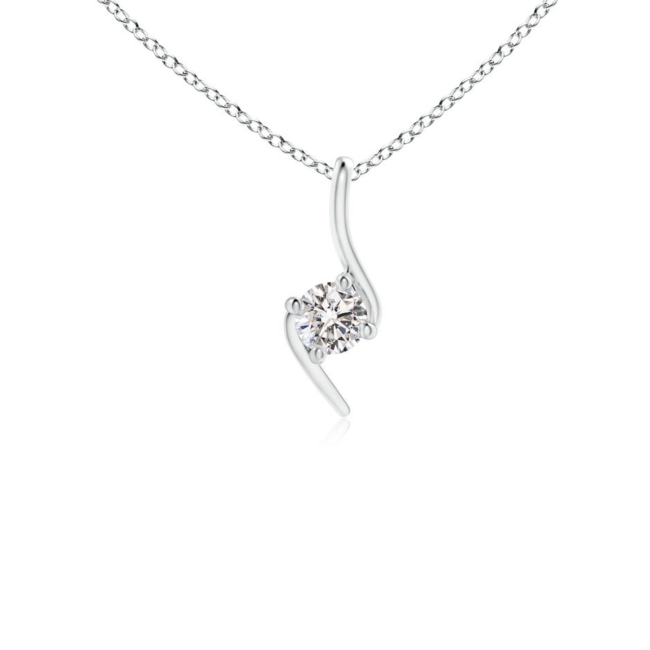 3mm IJI1I2 Prong-Set Diamond Solitaire Bypass Pendant in P950 Platinum 