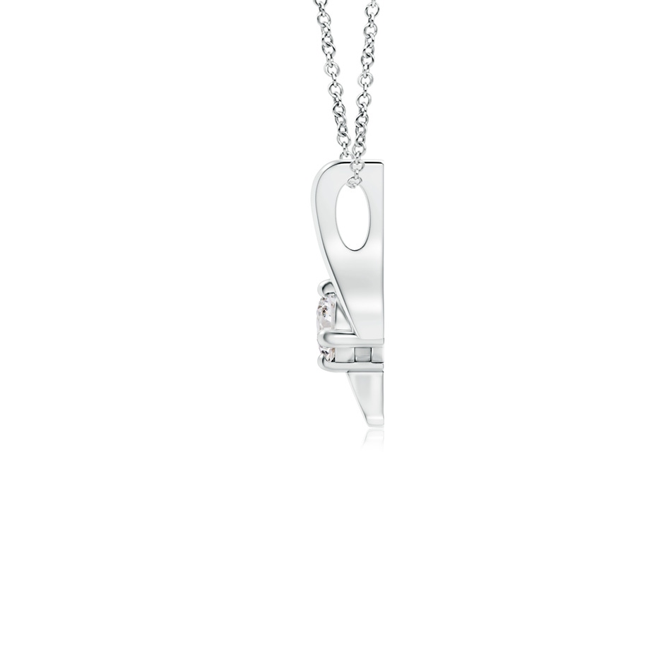3mm IJI1I2 Prong-Set Diamond Solitaire Bypass Pendant in P950 Platinum side 199