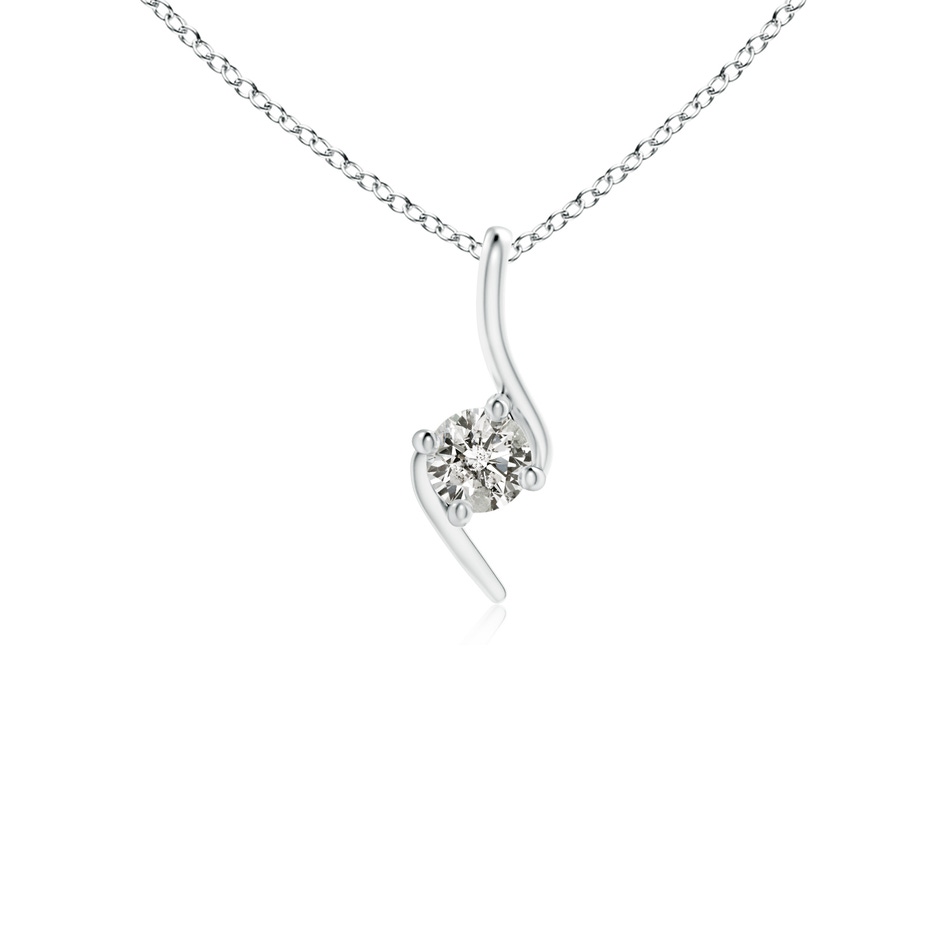 3mm KI3 Prong-Set Diamond Solitaire Bypass Pendant in P950 Platinum 