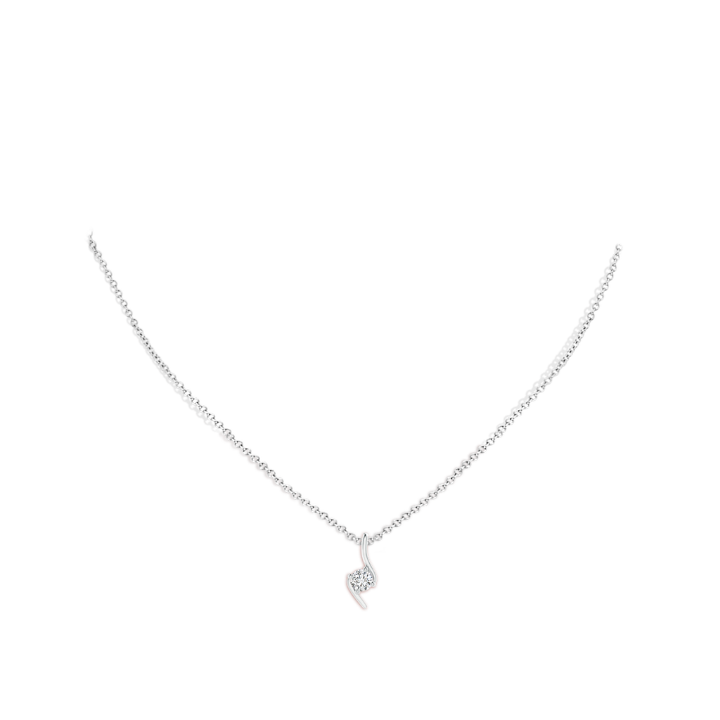 4.1mm HSI2 Prong-Set Diamond Solitaire Bypass Pendant in White Gold pen