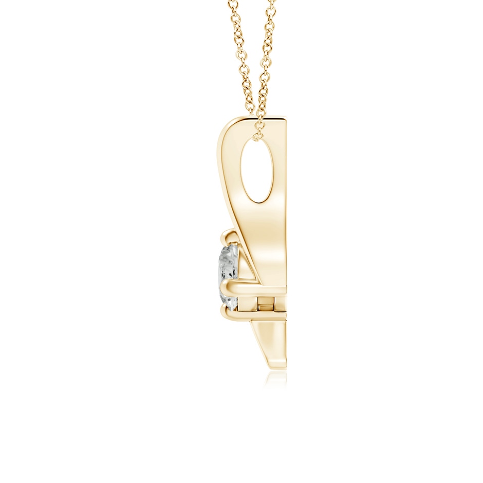 4.1mm KI3 Prong-Set Diamond Solitaire Bypass Pendant in Yellow Gold side 199