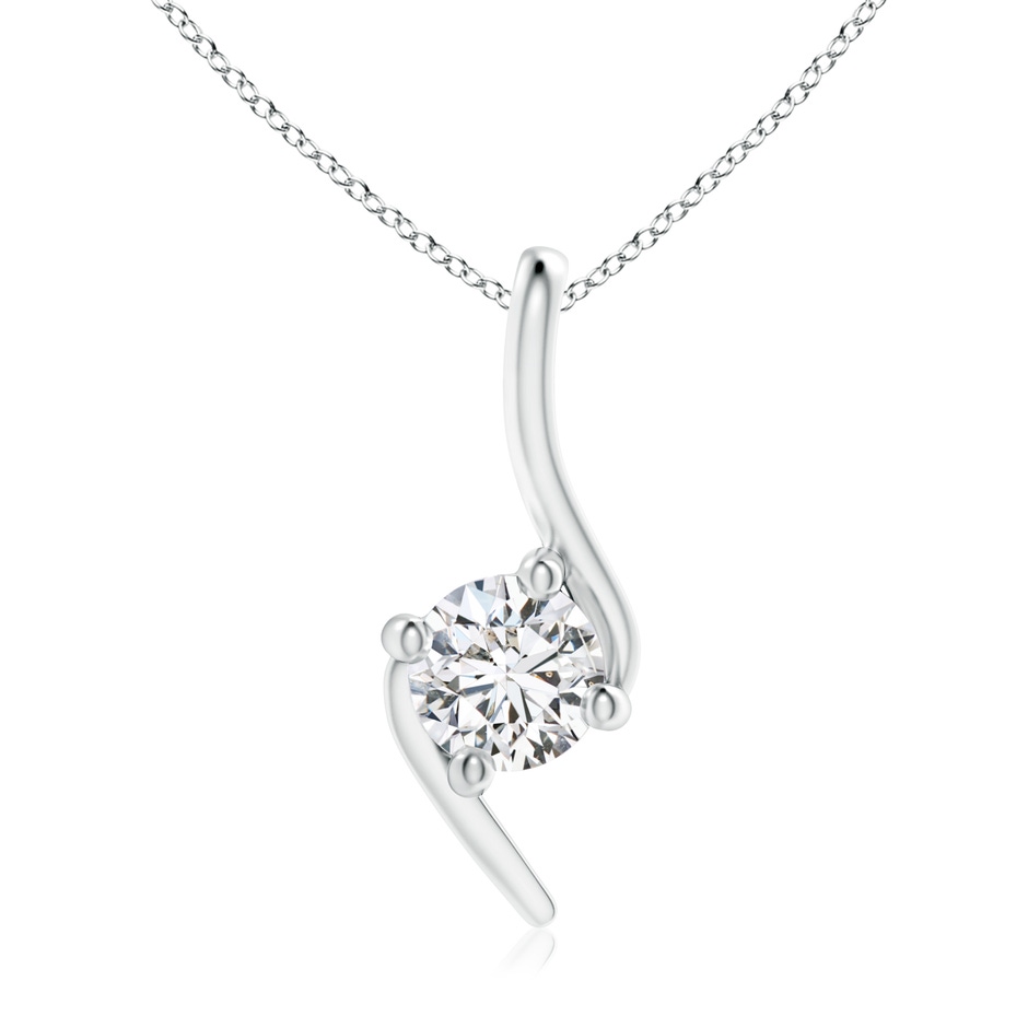 5.1mm HSI2 Prong-Set Diamond Solitaire Bypass Pendant in P950 Platinum 